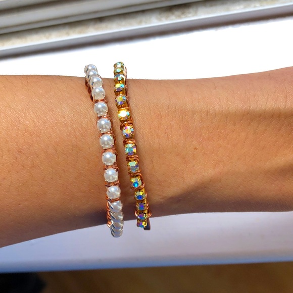 Jewelry - Pure Copper Pearl Bangle